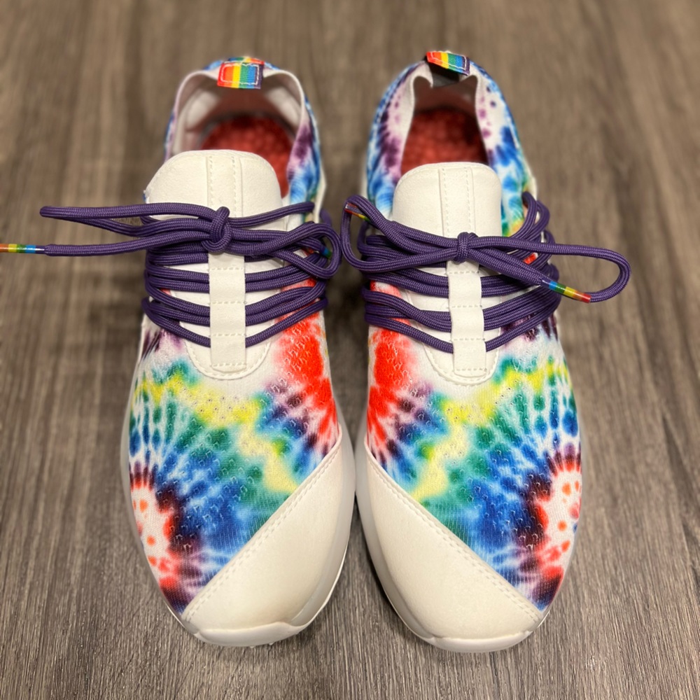 Lane Eight Women’s Trainer AD 1 PRIDE RAINBOW TIE DYE Size 8.5US